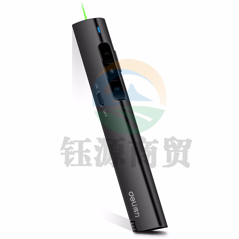 得力（deli）2801G激光笔 翻页笔(黑)