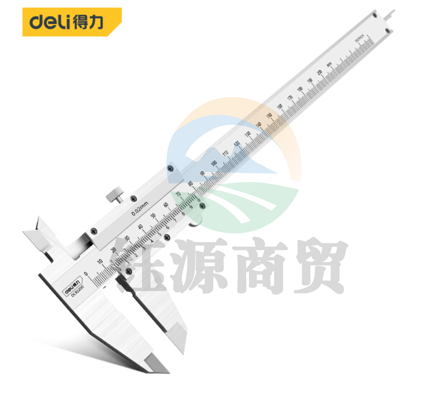 得力DL92200 机械式简易卡尺游标读数 内径外径卡尺200mm