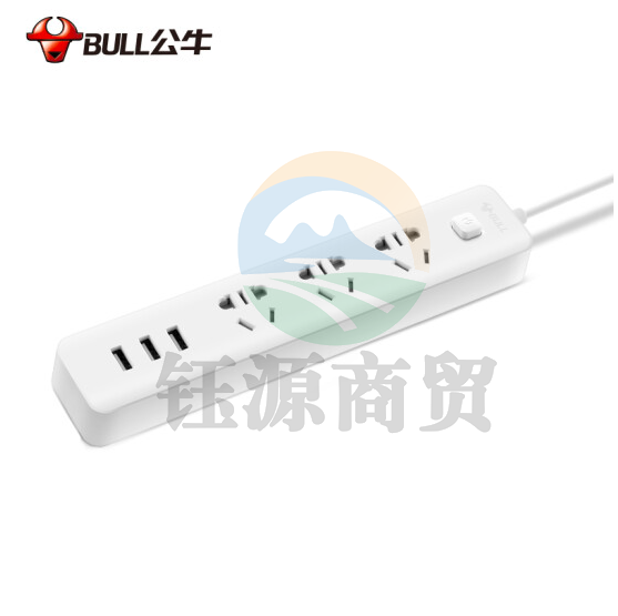 公牛 3位插排3USB插座 线长3米 GN-B403U 