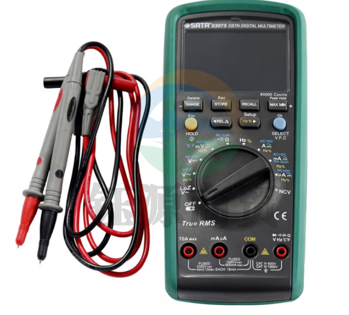 世达（SATA) 03075 黑晶高亮智能真有效值万用表