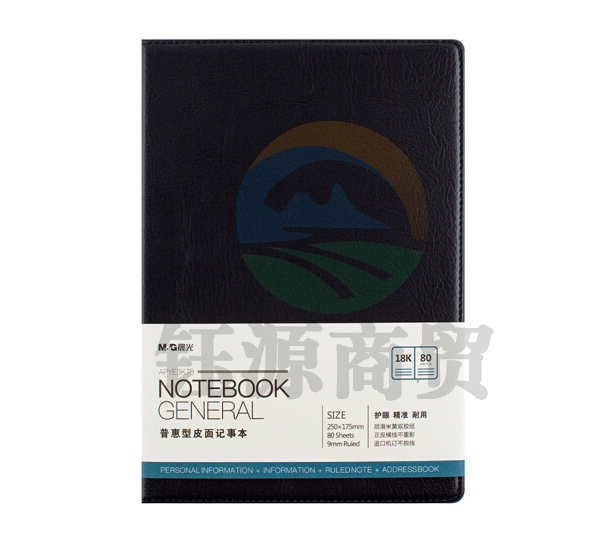 晨光APYE3K78普惠型皮面记事本18K80页