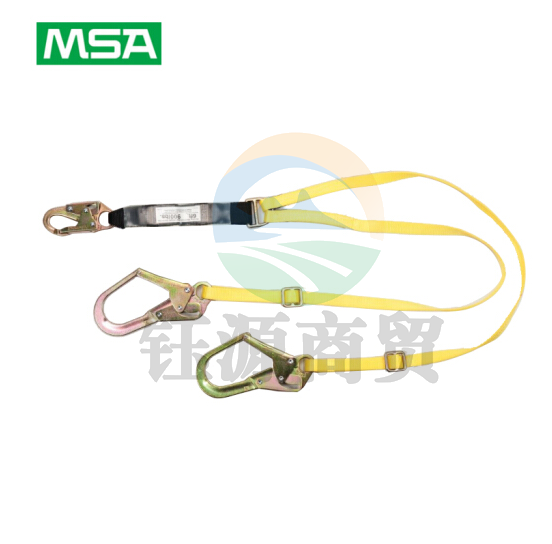 梅思安/MSA 9302004双腿吸震绳 长度可调节 65mm开口锚点挂钩