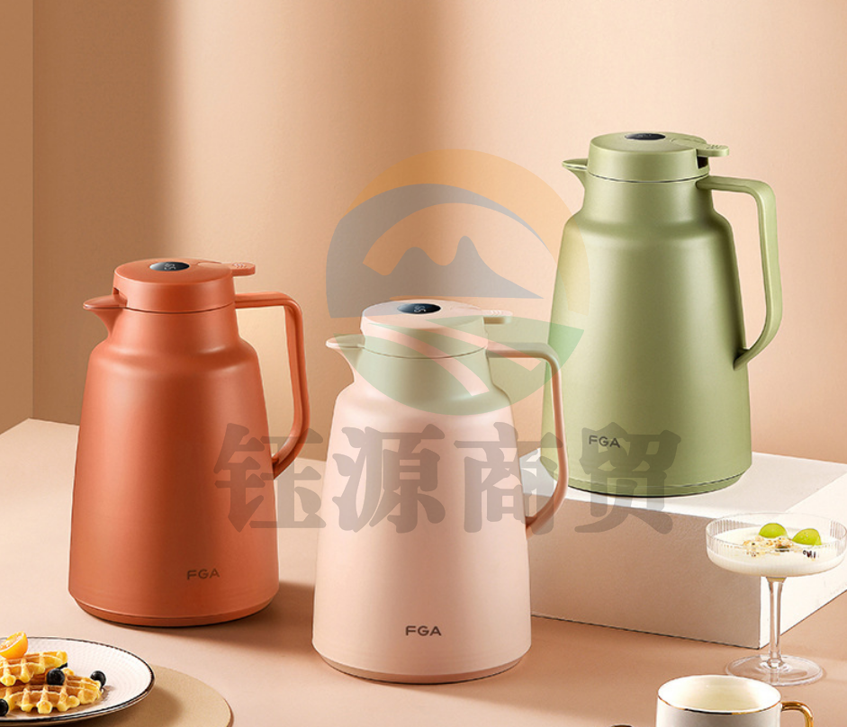 富光 DAB2801-1500轻然显温桌面壶 大容量玻璃红胆保温壶暖水壶 斯塔橘1500ml