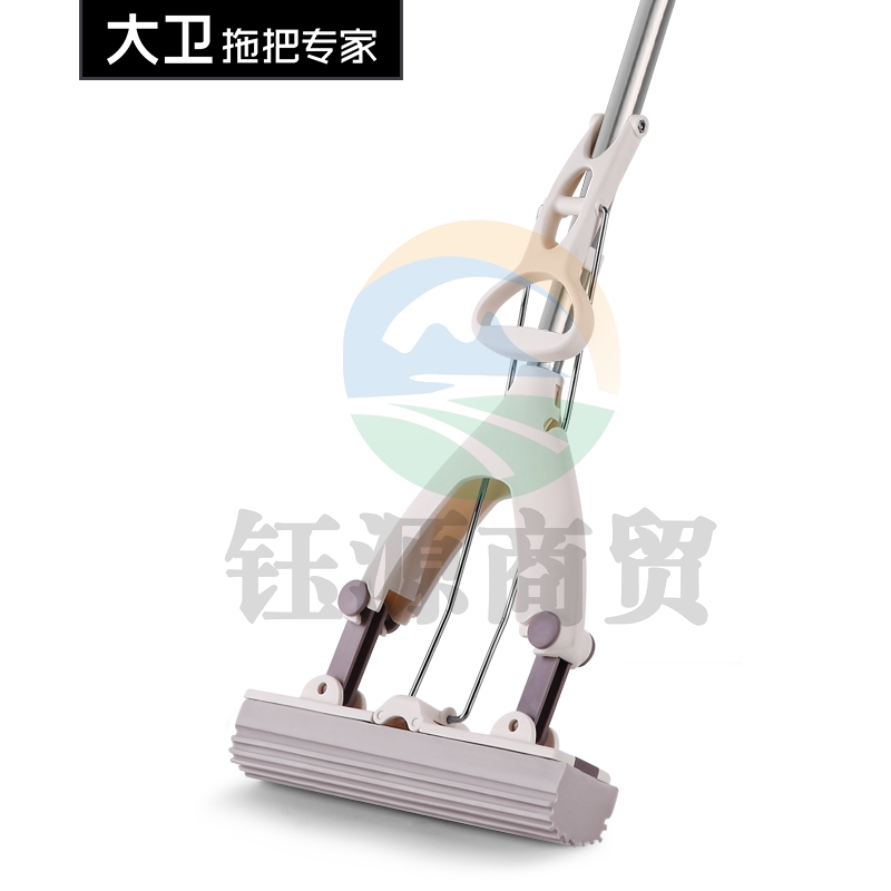 拓朴（TOPOTO ）大卫免手洗胶棉拖把家用地拖墩布对折折叠式胶绵拖清洁工具DM-M007 M7同款棉头1