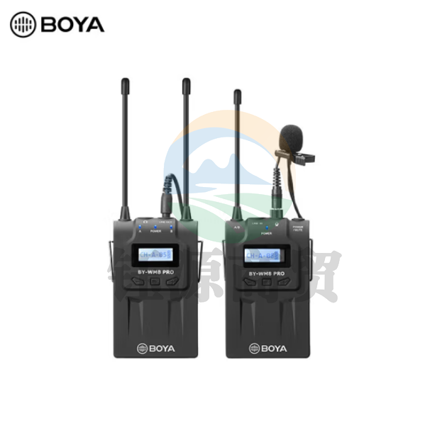 博雅BY-WM8 PRO-K1 一拖一领夹式无线麦克风 相机小蜜蜂 手机拍摄采访专业收录音无线话筒