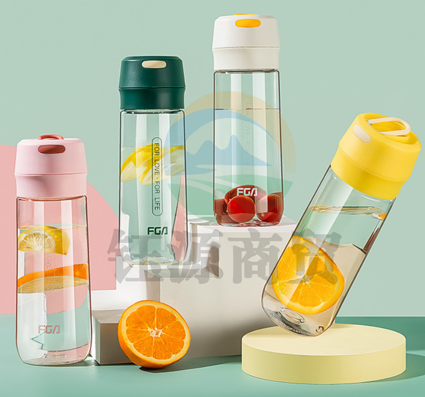 富光 FG7101-600随手杯 塑料带滤网水杯水壶 柠檬黄600ml