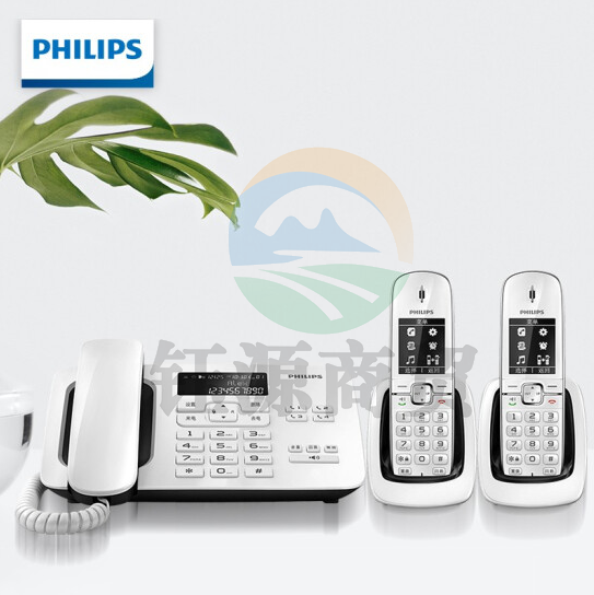飞利浦 DCTG492 无绳电话机子母机一拖二 白色 (台)