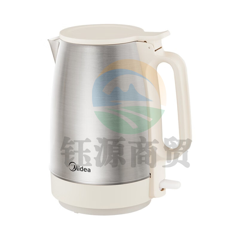 美的(midea)SH17DG01不锈钢电热水壶 烧水壶 白色