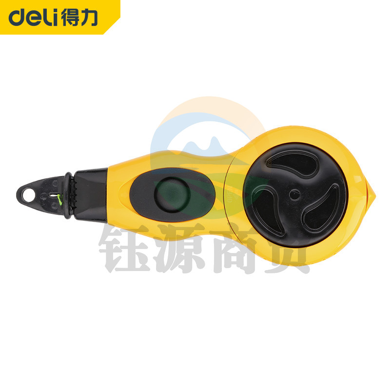 得力DL23 便携式墨斗木工弹线器自动回线不漏墨15米