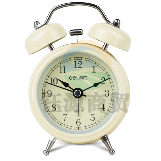 得力9024 闹钟(黄色)(只)