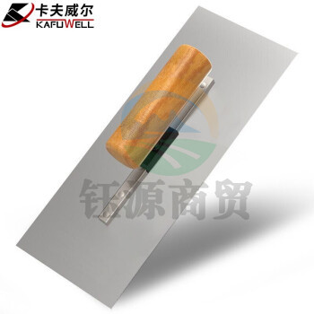卡夫威尔 不锈钢抹泥刀地砖墙面抹灰刀腻子刀泥瓦工抹泥板砌砖刀木柄清洁刮刀 WK3460