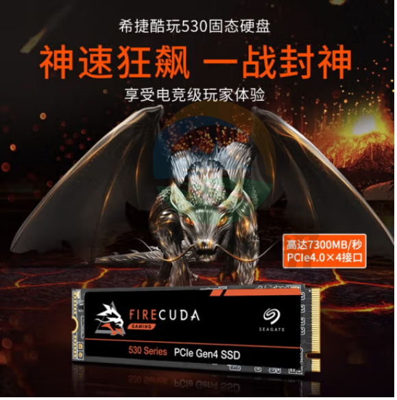 希捷(Seagate) 4TB SSD固态硬盘 M.2 NVMe PCIe4.0x4 希捷酷玩530 游戏 高速 大容量 FireCuda ZP4000GM3A013/ZP4000GM30013