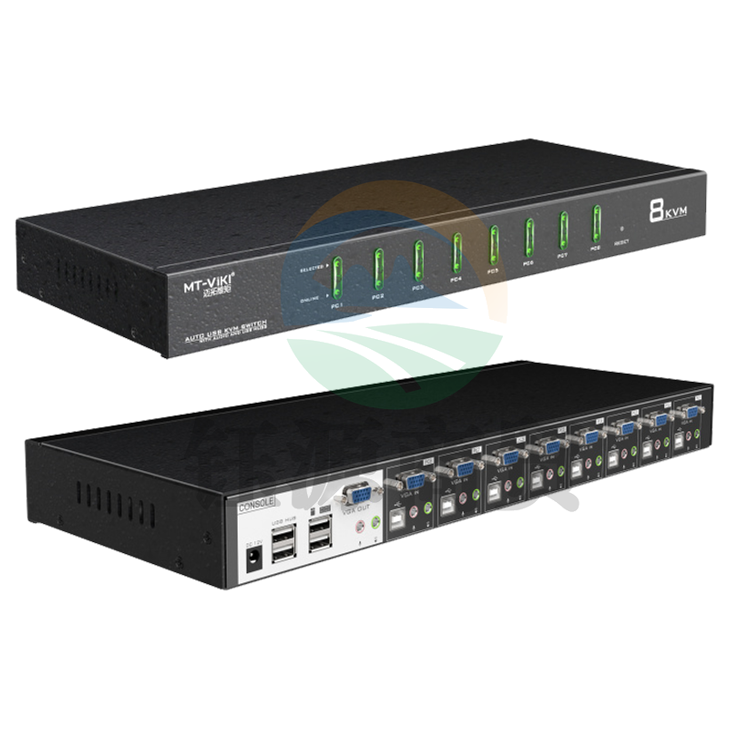 迈拓维矩MT-0801VK 工业级kvm切换器8进1出自动8口带OSD显示器电脑vga