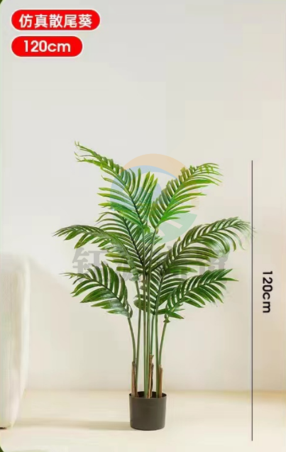 仿真绿植散尾葵1.2M +盆(单位：盆)