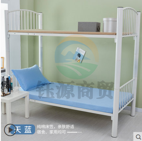 艾薇 全棉椰棕床垫薄款床笠 天蓝 90cmx200cm单床笠（3-11CMCM适用）（多色可选）