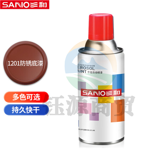 三和(SANVO)J2A1201-60-235 普通自喷漆手喷漆 工业防腐金属防锈漆 轮毂改色划痕修复自动喷漆350ML 防锈底漆