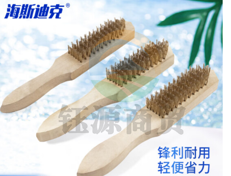 海斯迪克 HKY-80 木柄钢丝刷 清洁抛光不锈钢丝刷 除铁锈手持钢丝刷 3把