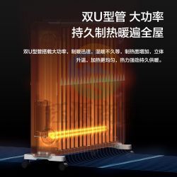 飞利浦（PHILIPS）取暖器电油汀家用电暖器片15片油丁防烫速热油酊加湿干衣电暖气机取暖电器大面积 黑 灰