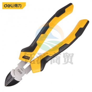 得力DL0202 7寸 工业级剪钳偏口钳子剪线钳斜嘴钳子电工电子钳高碳钢斜咀钳子斜口钳钢丝钳老虎钳斜嘴钳