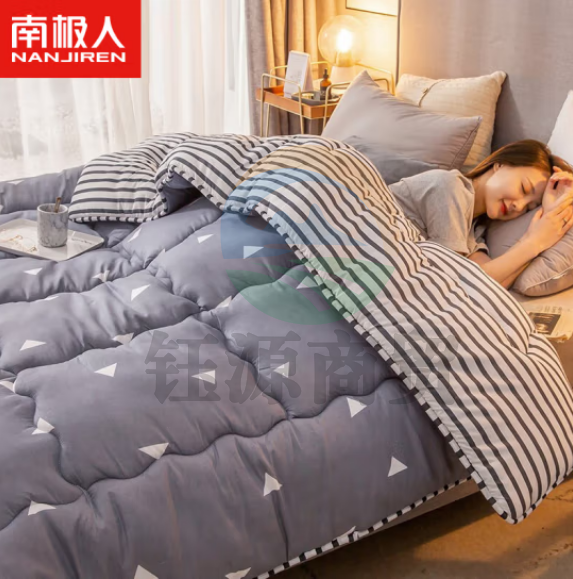 南极人 棉被褥空调被太空被 水洗棉面料纤维填充 双人加厚四季被芯6斤 梦莎200*230cm