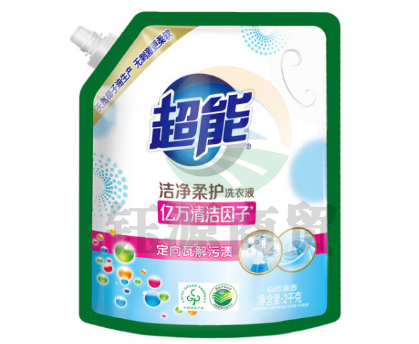 超能 洁净柔护洗衣液 鲜艳亮丽2kg袋装
