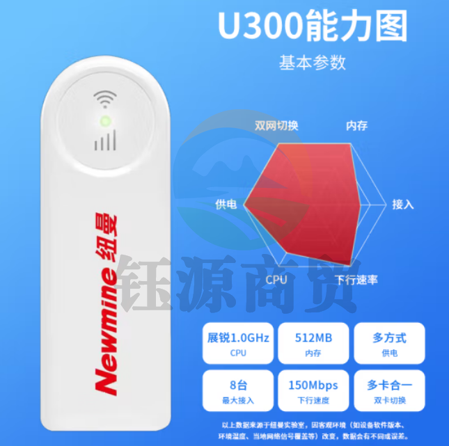 纽曼（Newmine）U300 4G随身wifi移动电信双网切换wifi无线网卡免插卡便携式热点路由器笔记本电脑通用流量