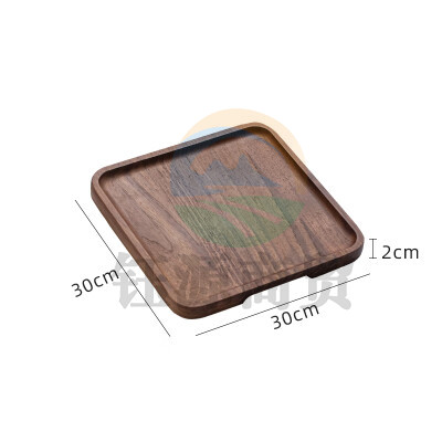 黑胡桃木托盘 正方形