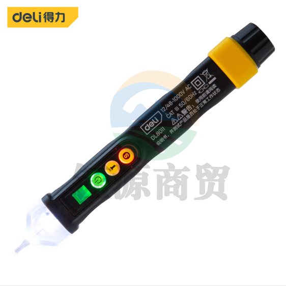 得力(deli) 带照明智能测电笔非接触式多功能测电笔感应电笔验电笔断点测试可测12/48-1000V DL8011
