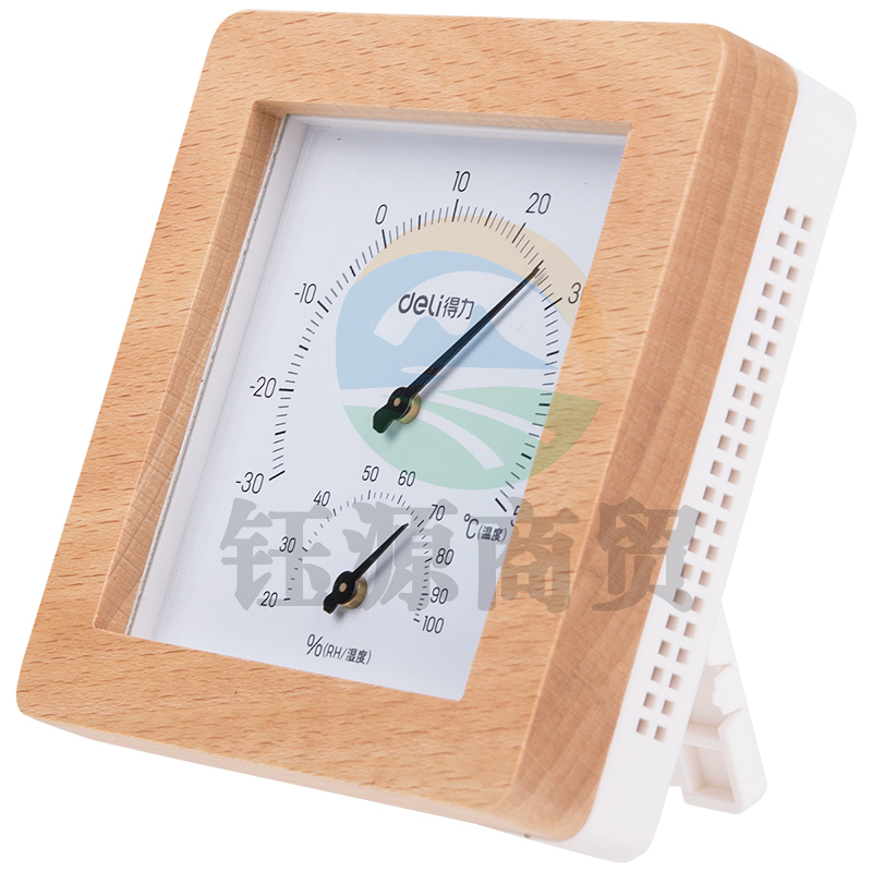 得力8821温湿度计(木纹色)