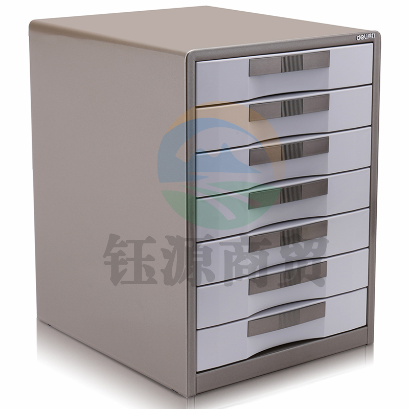 得力9703七层金属外壳文件 柜(闪银棕)