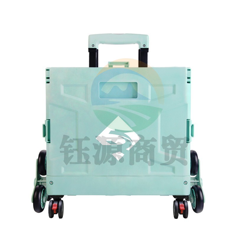 新越昌晖折叠购物车超市买菜车爬楼小推车手拉车便携手推车铝合金行李车拉杆车家用小拖车 薄荷绿 PL032