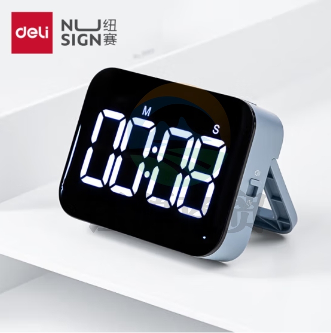 得力(deli)纽赛电子计时器 办公学生专用时间管理 考研厨房烹饪电子计时器 蓝色NS883