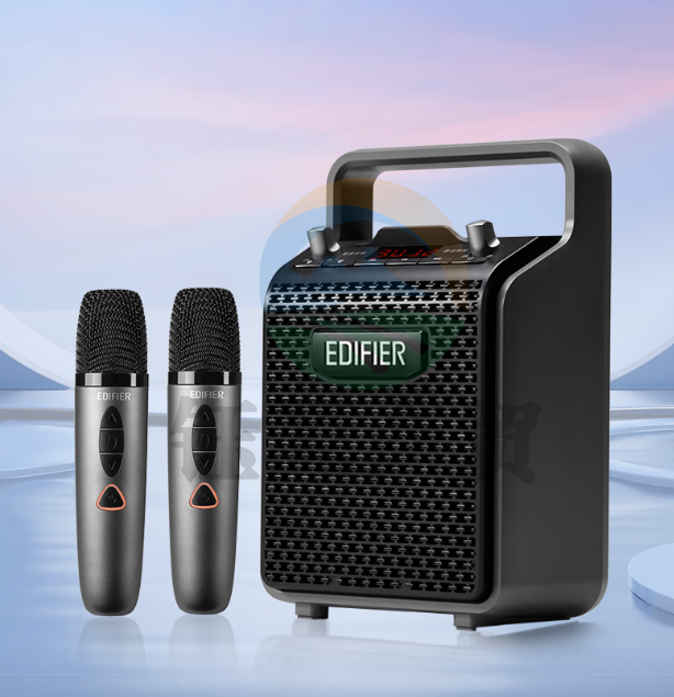 漫步者(EDIFIER)PP205S双麦版手提便携式蓝牙音箱 户外K歌音箱 教学扩音器 暮云灰
