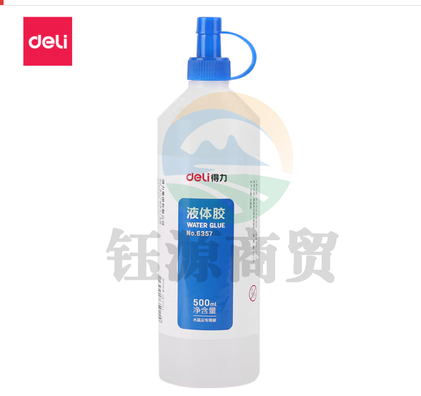 得力(deli)500ml专用液体胶水 高粘度 透明无色  6357...
