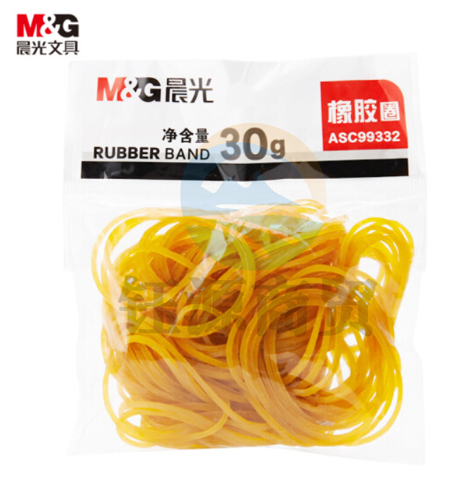 晨光(M&amp;G)文具30g办公耐用乳胶圈/橡胶圈/牛皮筋 高弹力橡皮筋 财务用品 办公用品 ASC99332