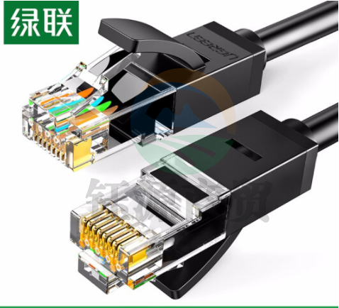绿联 六类网线 CAT6类千兆八芯双绞非屏蔽跳线8芯 电脑宽带家用工程装修成品监控网络连接线 黑色15米