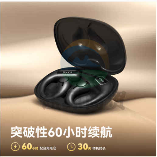 SANAG塞那 骨传导概念挂耳式蓝牙耳机开放式不入耳高端商务通话降噪长续航 Z63骑士黑