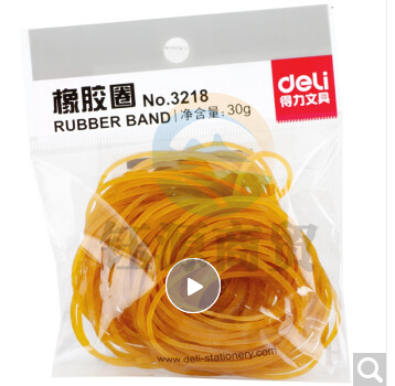 得力(deli)3218 乳胶圈/橡皮筋/橡胶圈 猴皮筋 30g (64小包/盒) 230117173119