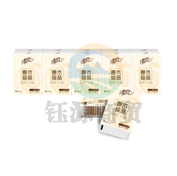 清风原木手帕纸	B64GC 12包/条(条)