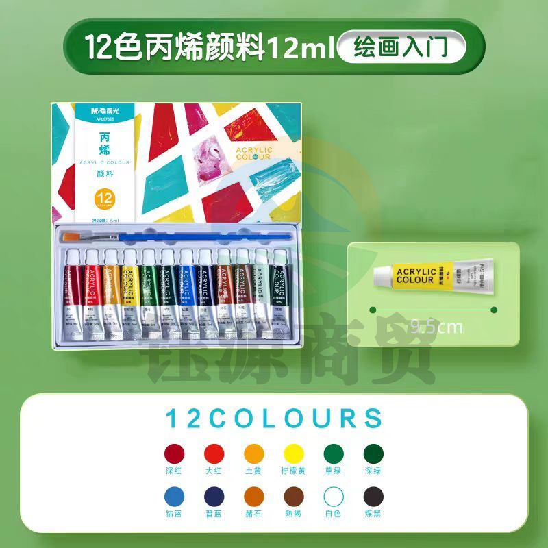 晨光  APL976G6 丙烯画颜料套装12色12ml/支