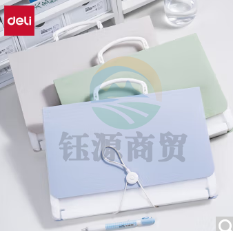 得力(deli)13格A4横式大容量风琴包 试卷收纳袋文件夹试卷夹风琴夹多层可伸缩学生收纳夹 文件保护 PM06混色
