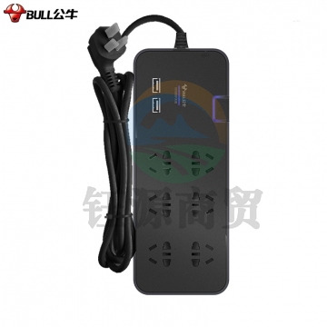 公牛(BULL) GN-H306U 3米导线 排插(黑色)