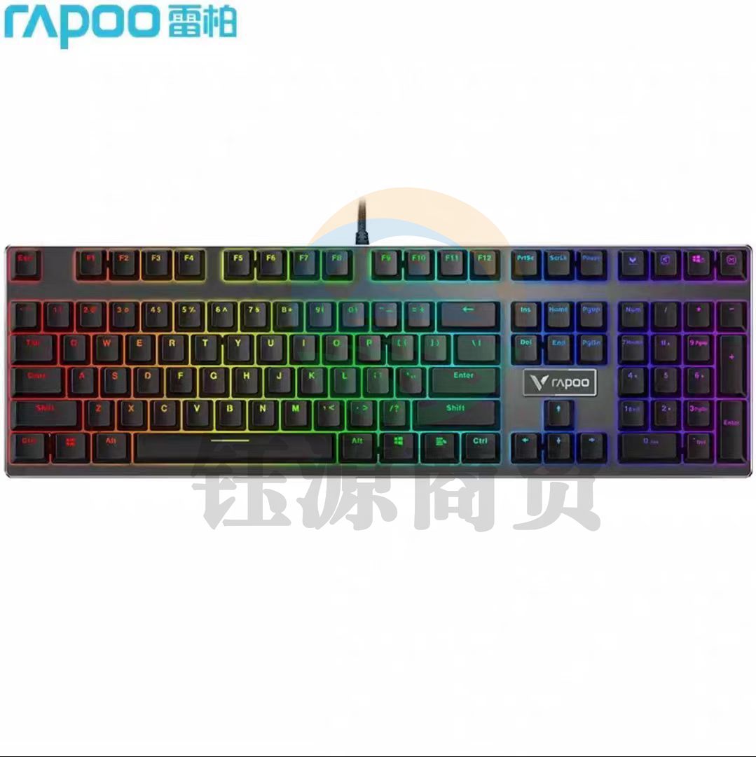 雷柏(Rapoo) V700RGB合金版 机械键盘 有线键盘 108键RGB背光键盘