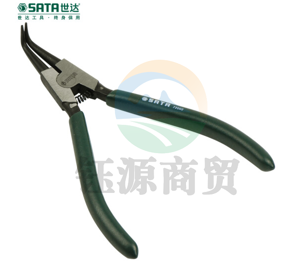 世达(SATA)轴用曲口卡簧钳7"货号 72002