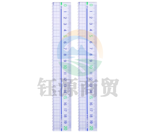 晨光文具亚克力直尺小学生学习文具15cm直尺波浪线测量绘图直尺 20cm【单把装】ARL96223