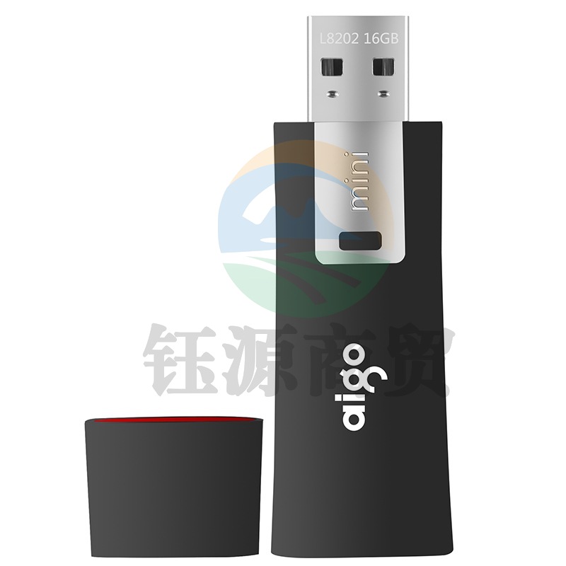 爱国者(aigo)32GB USB2.0 U盘 L8202写保护 黑色 防病毒入侵 防误删
