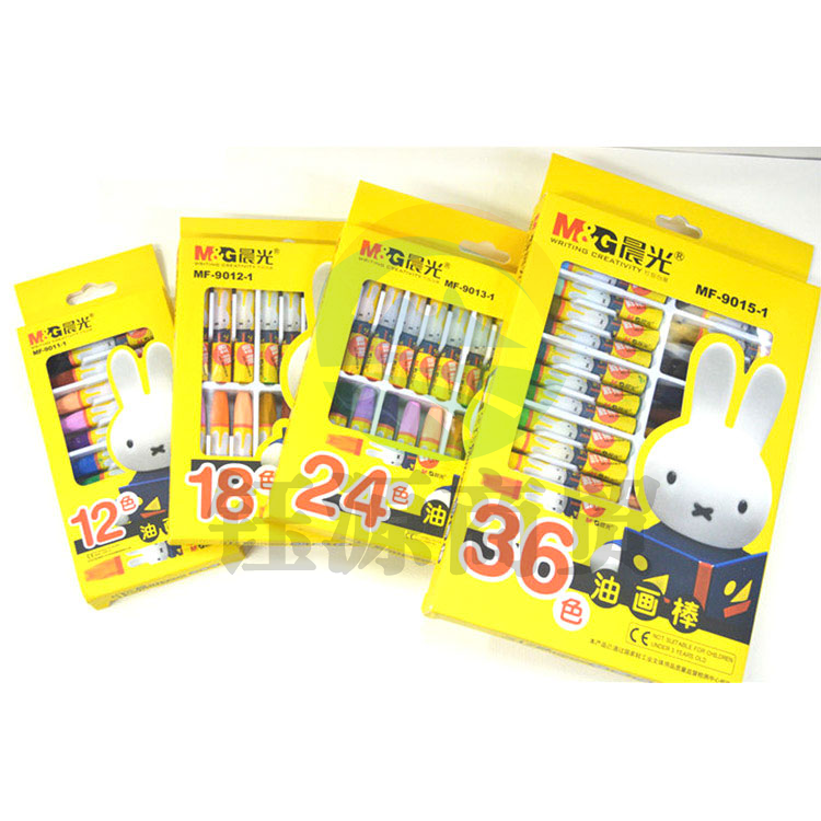 晨光  MF9012-1米菲卡通3D六角油画棒蜡笔绘画笔23色/盒