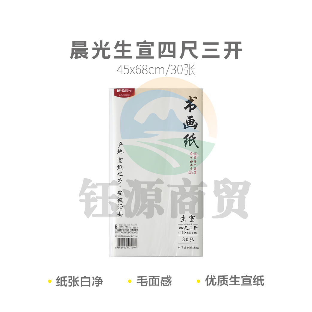 晨光APY9070E 生宣四尺三开30张宣纸