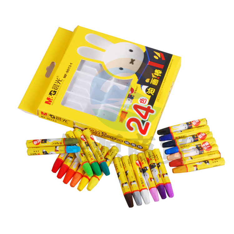 晨光  MF9013-1米菲卡通3D六角油画棒蜡笔绘画笔24色/盒