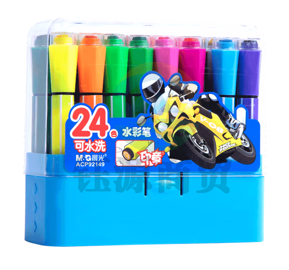 晨光水彩笔印章六角可洗24色 ACP92149